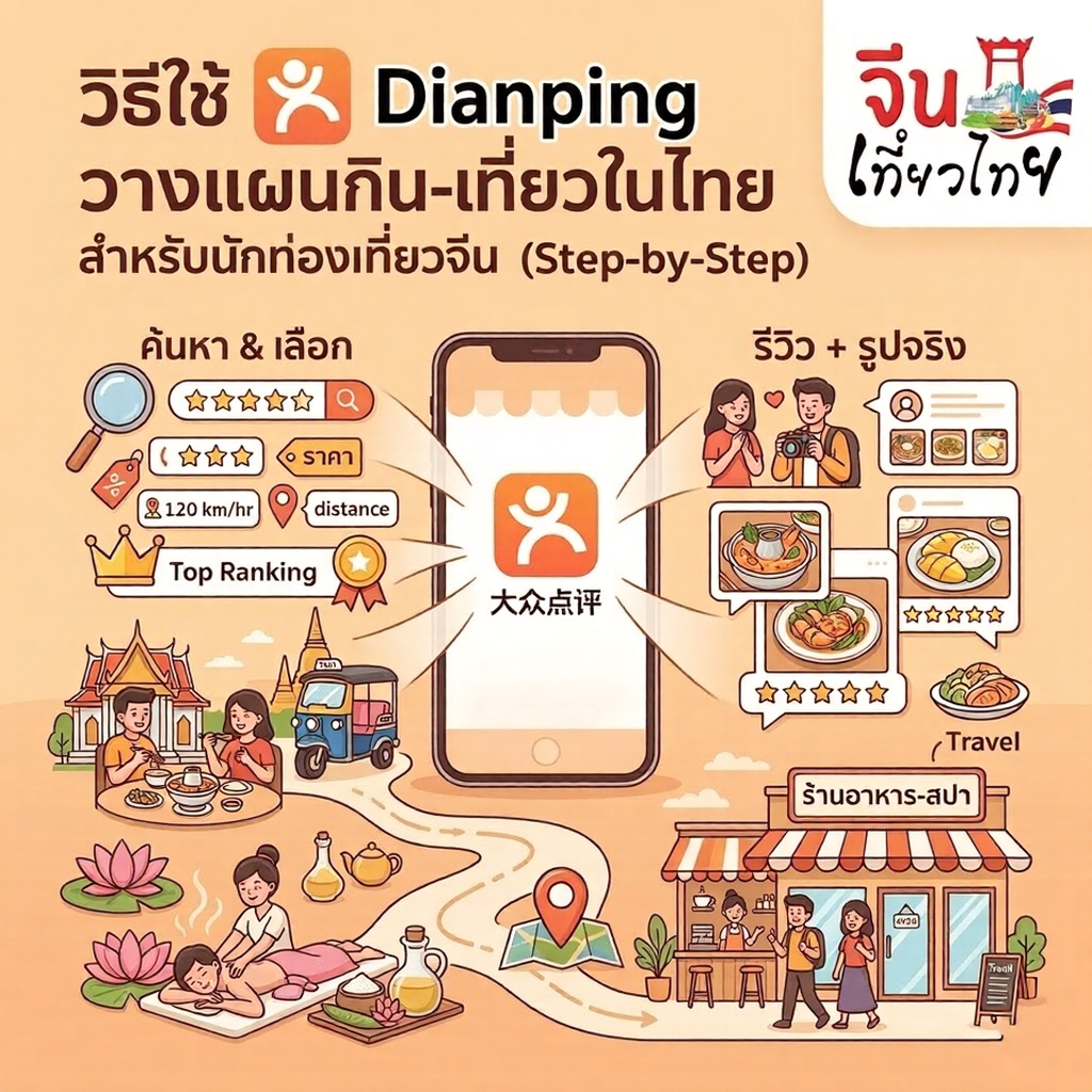 วิธีใช้ dianping